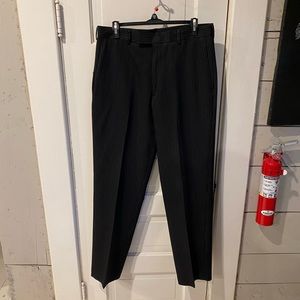 Perry Ellis Portfolio mens dress pants 32x32 black with white pen stripes
